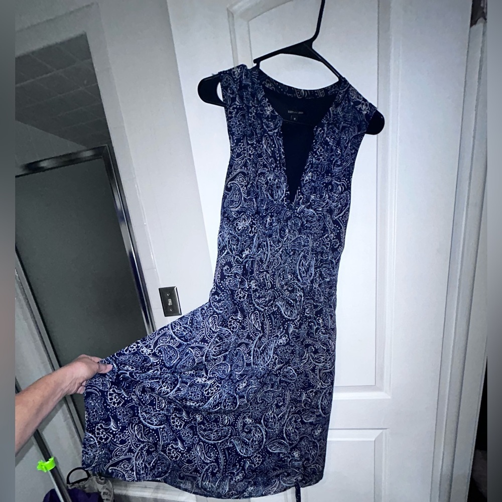 50%offw❤️ Sam and Jess size 16 dress blue paisley midi fully lined